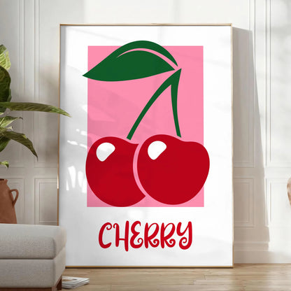 kitchen Cherry 2 1 poster harmonious blend gray green hues exquisite piece wall art perfect gift idea food lovers special touch artwork space unframed options decor