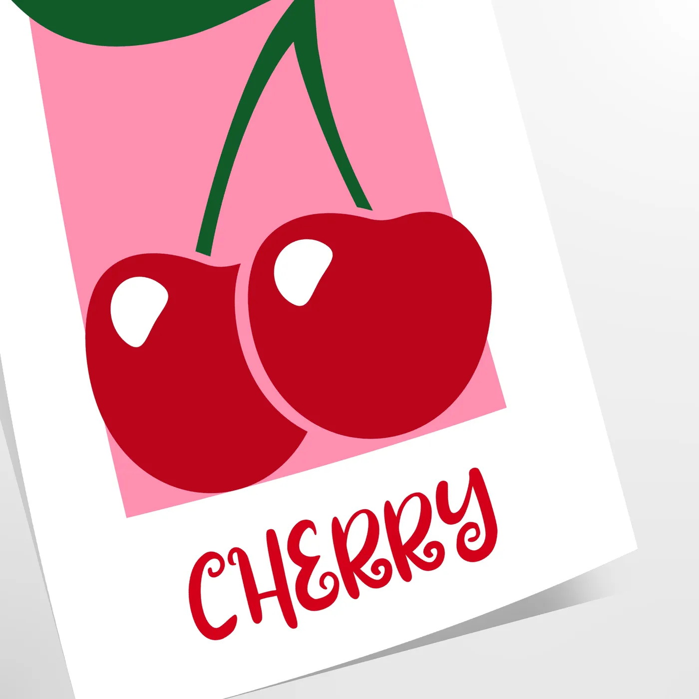 kitchen Cherry 2 1 poster harmonious blend gray green hues exquisite piece wall art perfect gift idea food lovers special touch artwork space unframed options decor