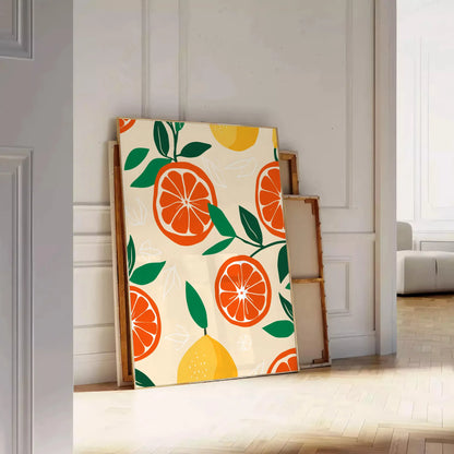 kitchen Citrus Art Poster vibrant green orange hues lively wall perfect zest space great gift food enthusiasts artwork available unframed options